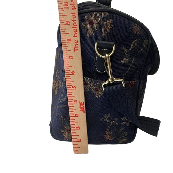 Vintage DVF Diane Von Furstenberg Floral Tapestry Case Bag Women Blue Travel - Picture 11 of 12